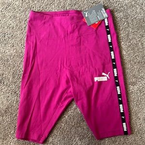 Brand new hot pink puma biker shorts xs
